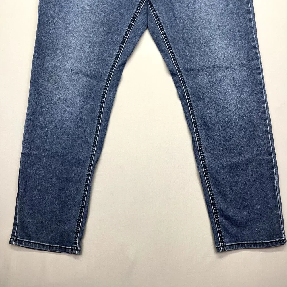 Axel‎ Jeans Men's Blue Medium Wash Tag Size 38x30 Slim Stretch Western